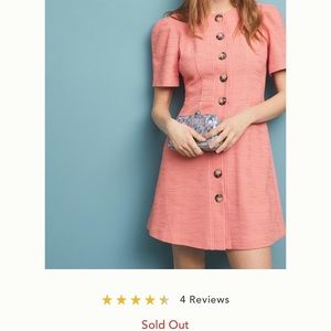 Gal Meets Glam Collection Kathleen Button Front Dress